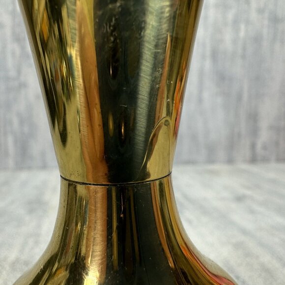 DELFT Holland Hand Painted Ceramic and Brass Vase - Picture 5 of 11